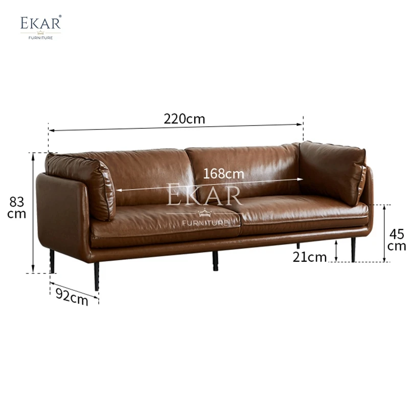 product new design ekar high density foam and oiled leather sofa-65