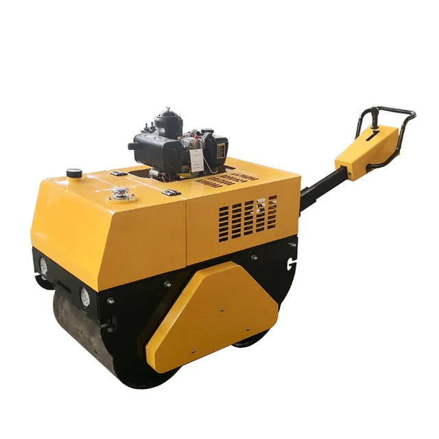 Handheld double wheel vibration compactor lawn single steel wheel roller earthwork backfilling and groove pressing machine