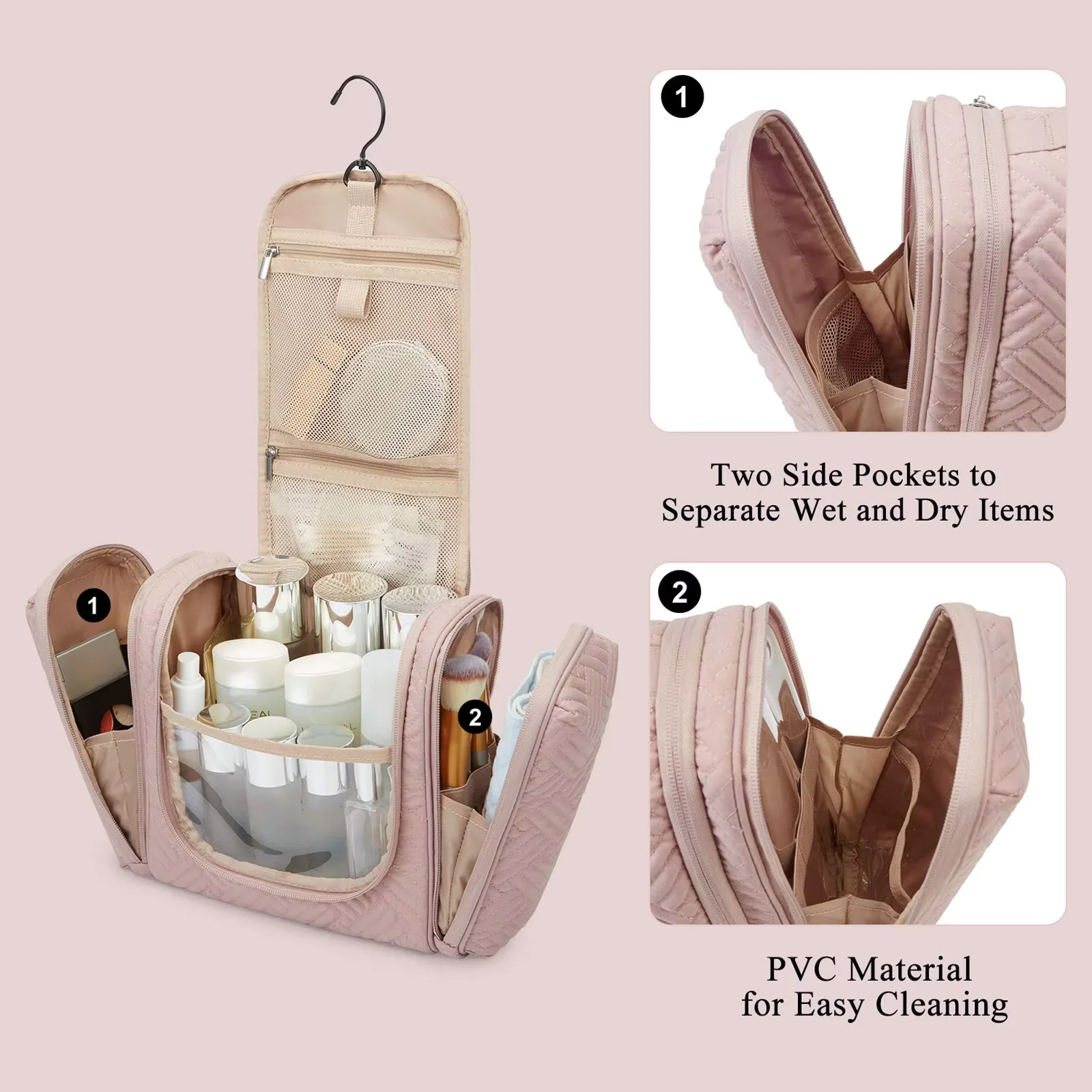 cosmetic bag with compartments