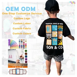 Wholesale Children's Boutique Clothing Baby Boy Clothing 2 Piece Set Tracksuit Kids Clothing Sets T-shirt