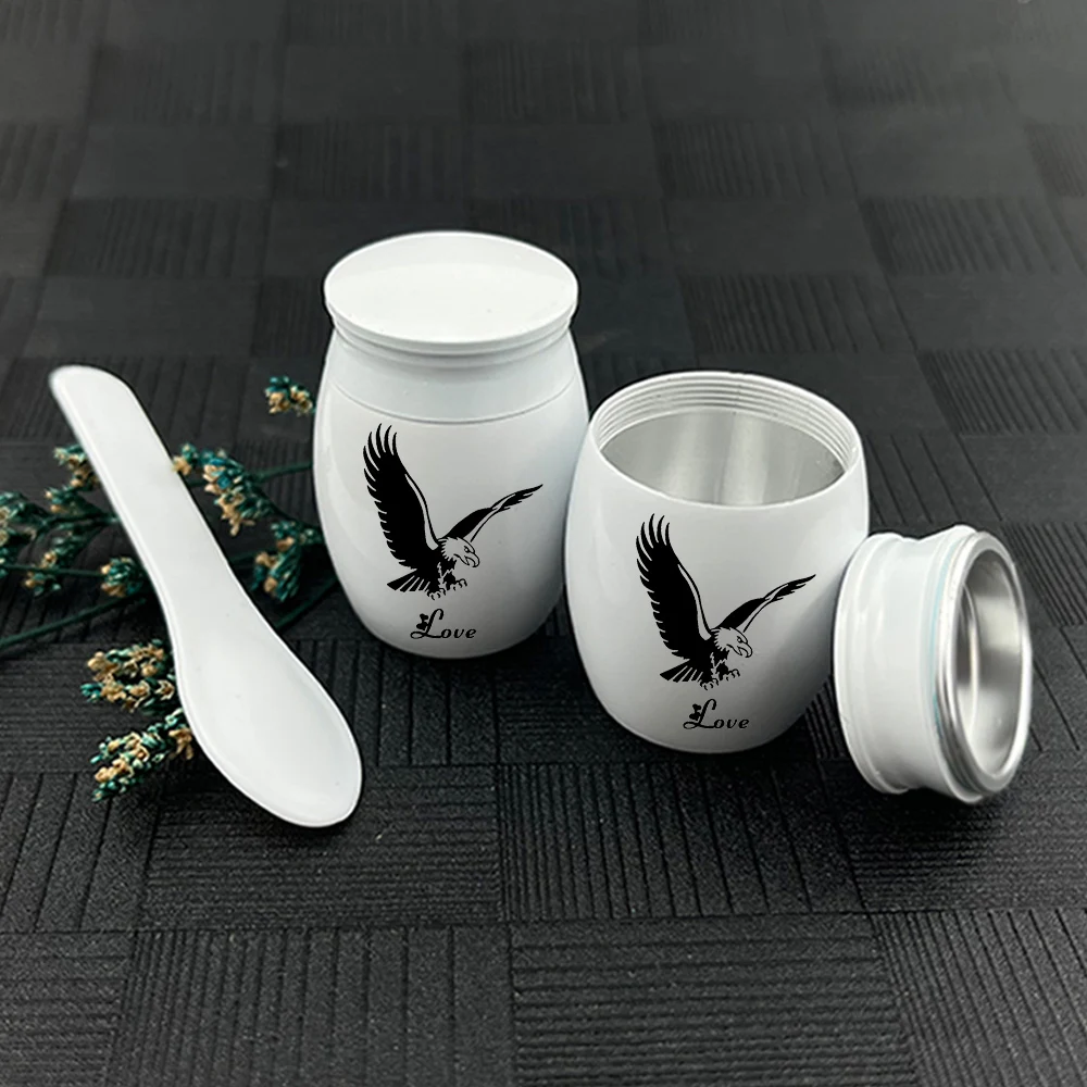 Hummingbird/ Eagle/ Rabbit Pattern Urns Pet Memorial Urn Stainless Steel Souvenir Jar Cremation Keepsake Jewelry for Ashes