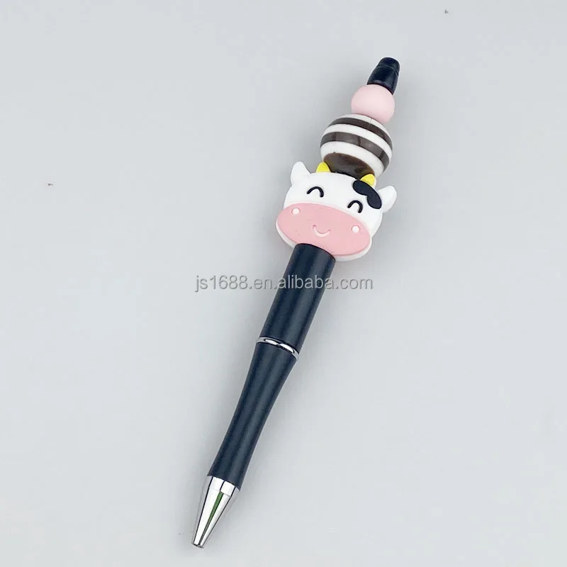 2023 Hot Sale Diy Ballpoint Pens Custom Teether Beads Pens Sets Silicone  Focal Beads For Pen Colorful Cute Kids Gift - Buy Beads For Pen Making Bead