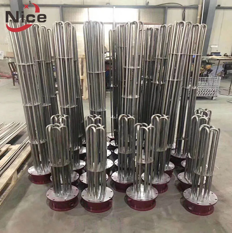 415v 45kw Electric Water Immersion Tubular Heaters with Flange for Clean Steam Boiler
