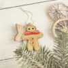 Brown Gingerbread Man w/Buttons  1pc