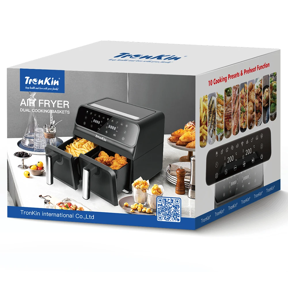 2 Basket Deep Oil Free Touch Screen Air Fryer Dual Basket Air Fryer