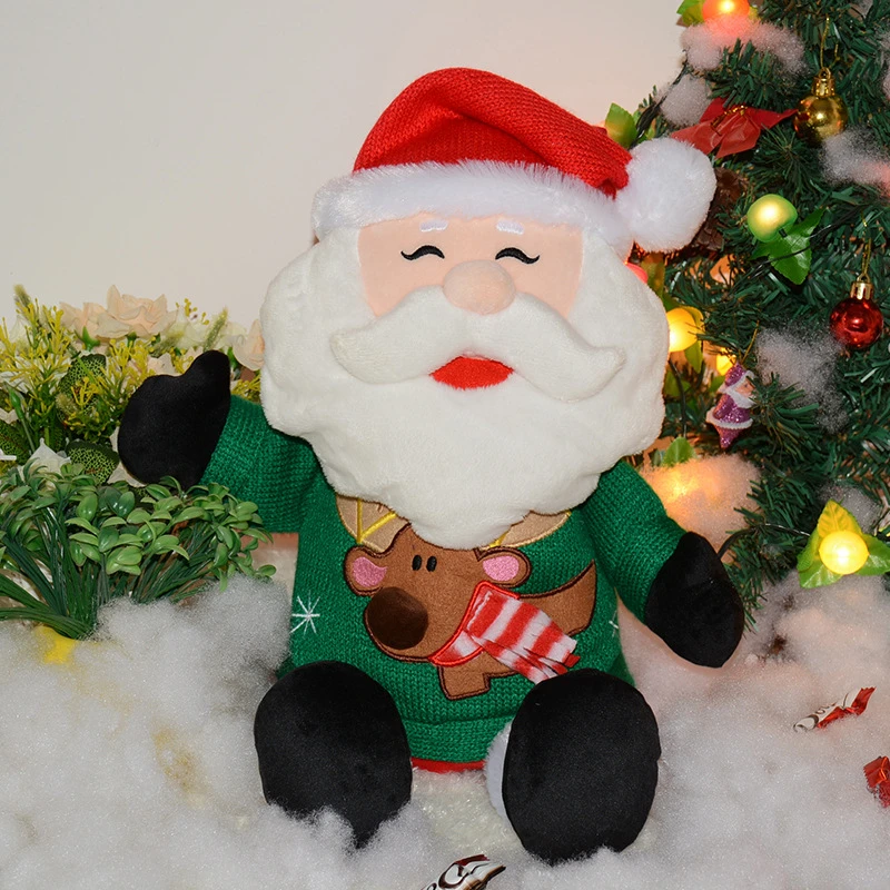 Soft Animal Nutria Custom Shape Christmas Santa Claus Plush Cartoon Animals Stuffed Toy