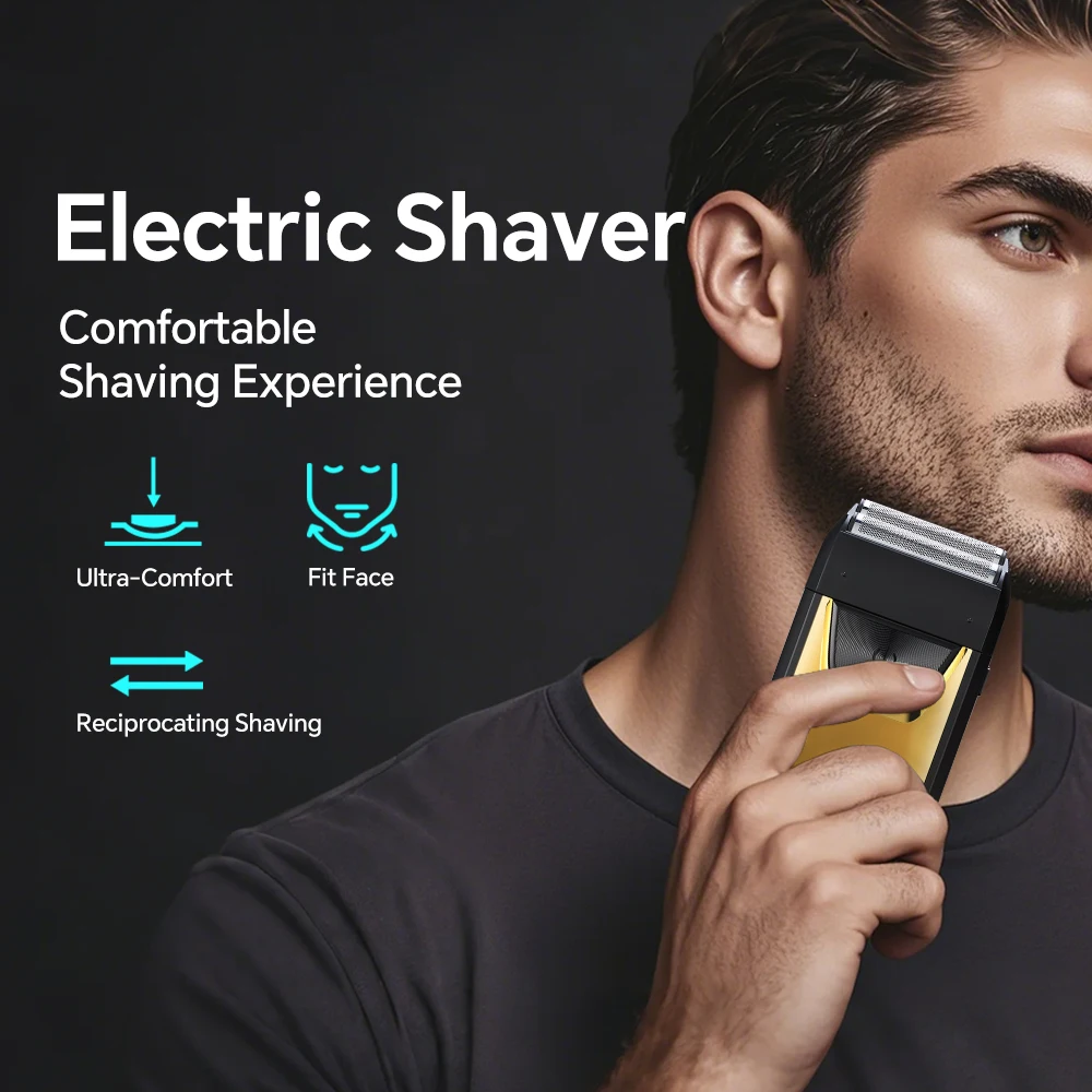 Intelligent Digital Shaving Reciprocating Electric Shaver High-Power USB Source for Personal Bald Heads Beards for RV Hotel Use details