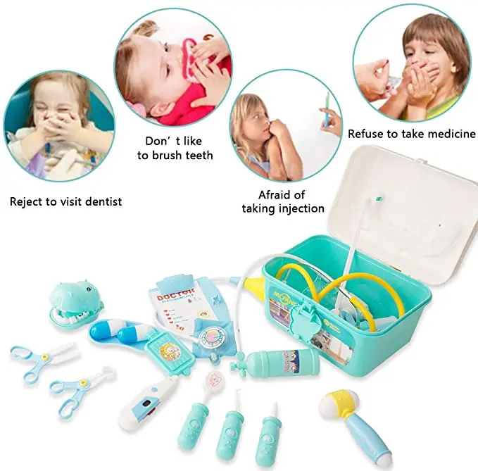 Докторские наборы, 48 шт., Детский комплект медицинских чехлов для переноски, игрушки, набор докторских игрушек для детей