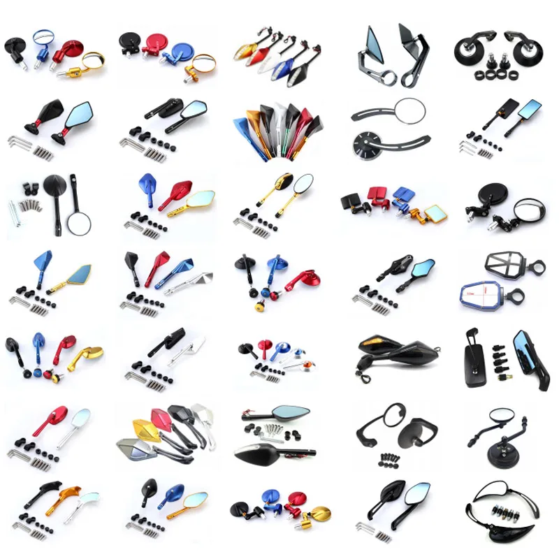 10mm Thread M10 Chrome Plating Rectangle Motorcycle Side View Rear View Mirrors for Choppers
