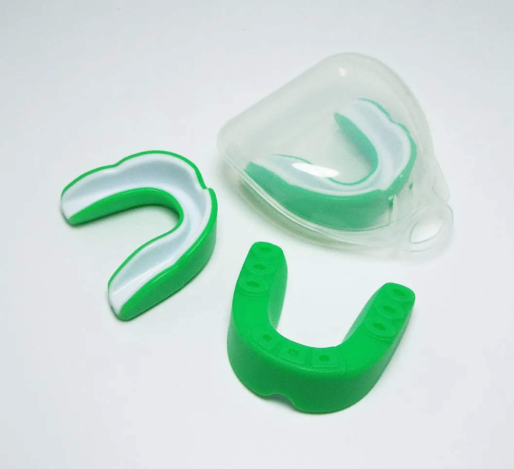 Wholesale high quality boxing basketball soccer sports double colors food grade EVA teeth protect braces