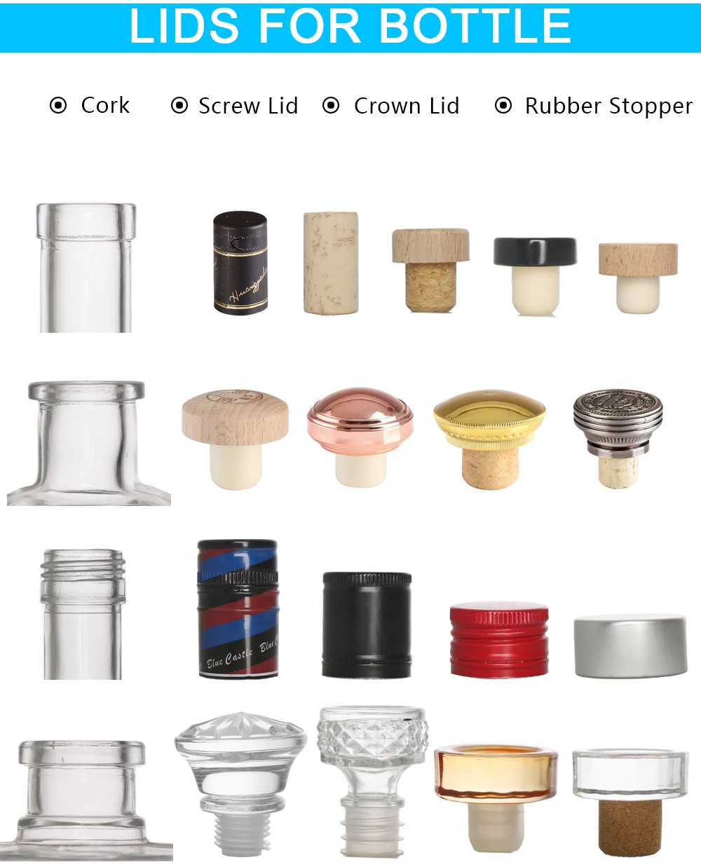 Nocturne Spirit Glass Bottles for Liquor 50ml 100ml 350ml 375ml 700ml Sizes with Screw Sealing and Cork