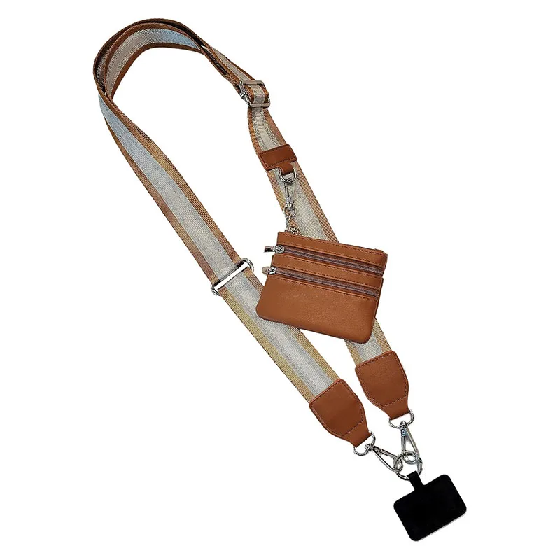 Rewin Wholesale Custom Cross Body Mobile Phone Straps With Zipper