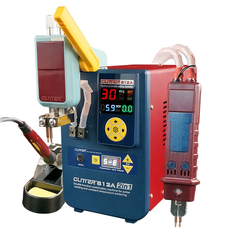 Machine Spot Welding Welding 14.5kw 812A Aluminum Tool GLITTER Butt Soldering Nickel Welding Energy 50w T12 Machine Storage Iron
