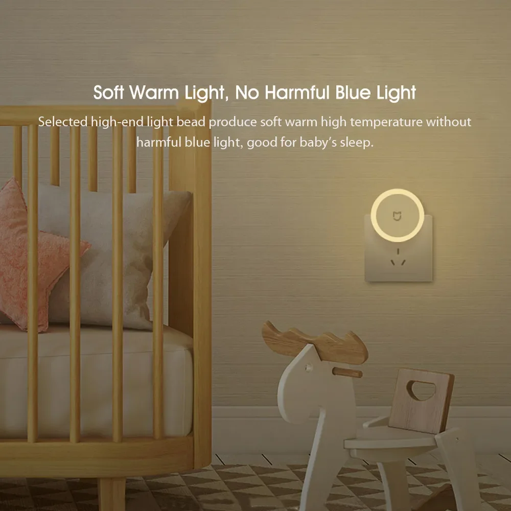 Original Xiaomi Mijia Night Light LED Energy-saving Adjustable Brightness Touch Switch Smart Motion Magnetic LED Plug