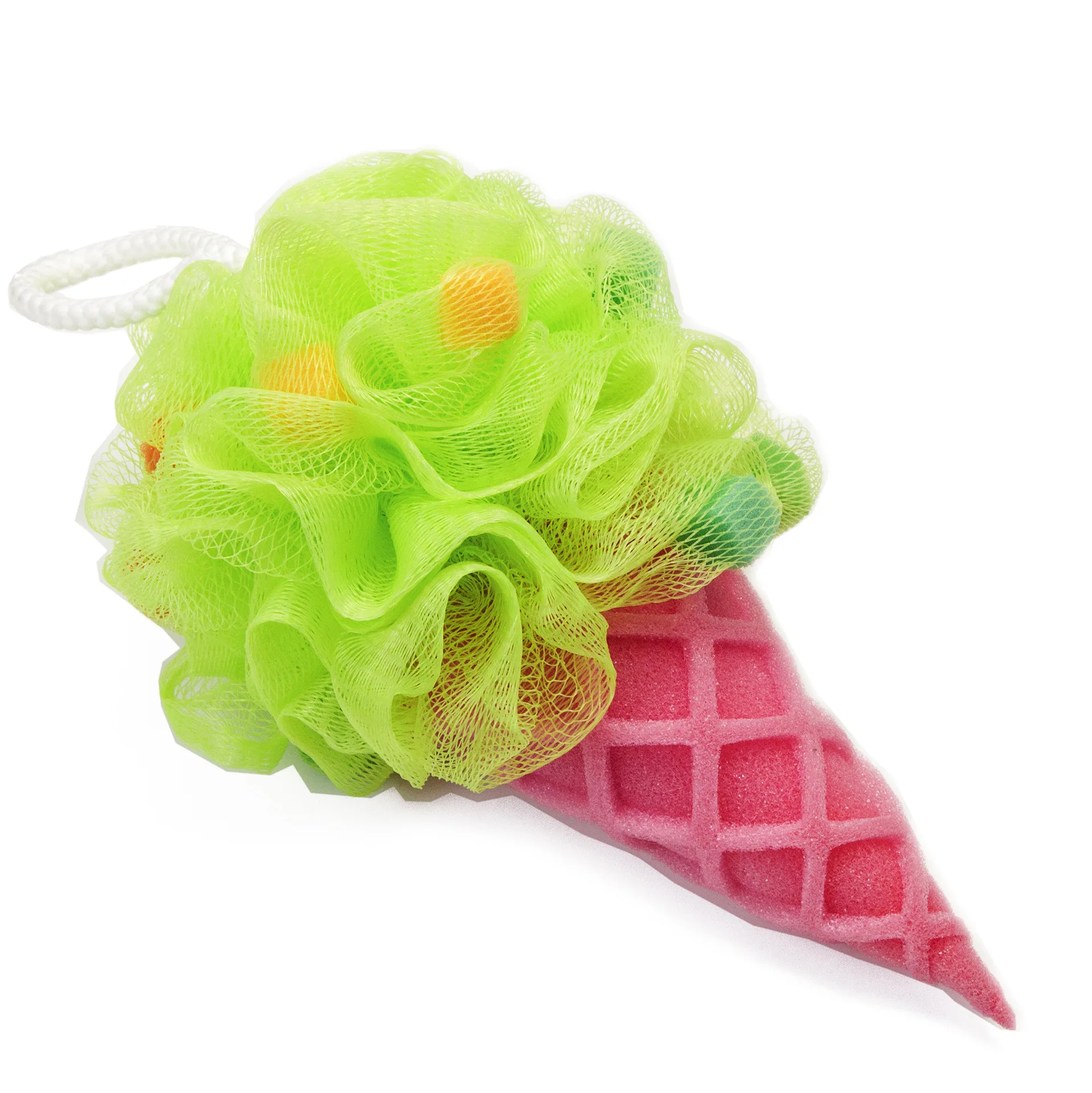 2021 New Ice Cream Shape Deign Special Bath Ball Baby Children Cute Sponge Bathtubs love Washing Ball Flower