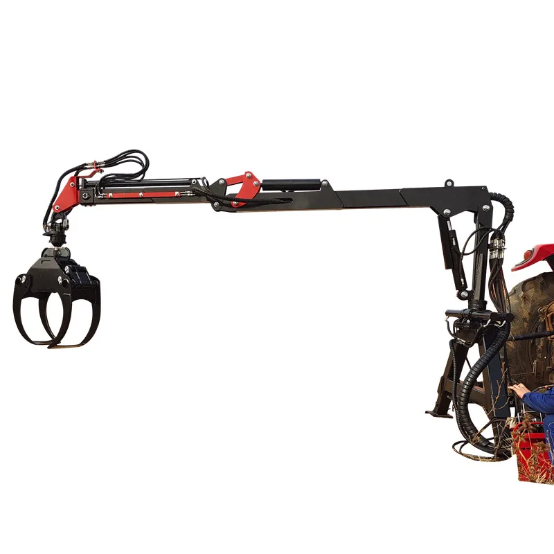 3pt Connect Wood Loading Crane Mounted on Tractor