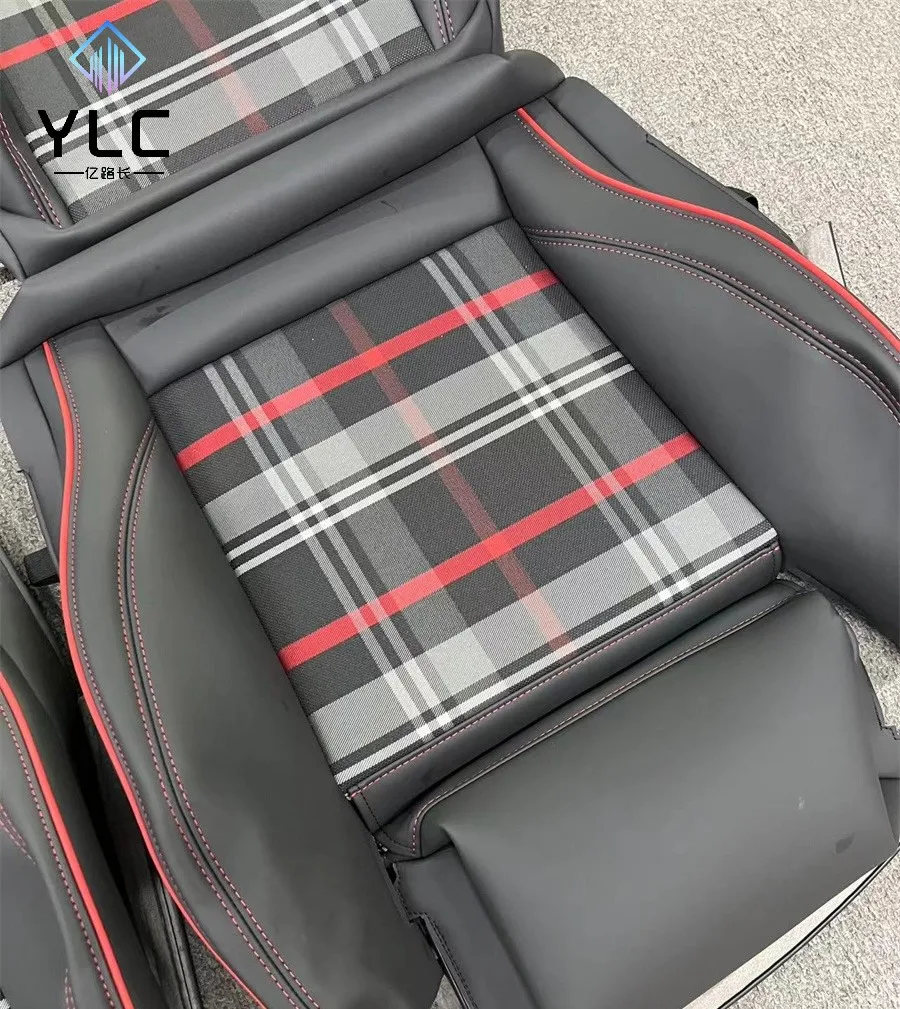 Роскошные чехлы для сидений автомобиля полностью покрывающие кожаные Volkswagen GTI