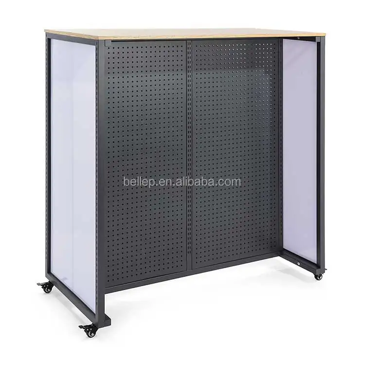 Modern Modular Metal Pegboard Display Rack Adjustable Gondola Shelves Clothing Store Display