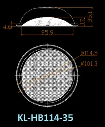 kinglux glass optics antiglare for cree cob cxb 3590 led lens