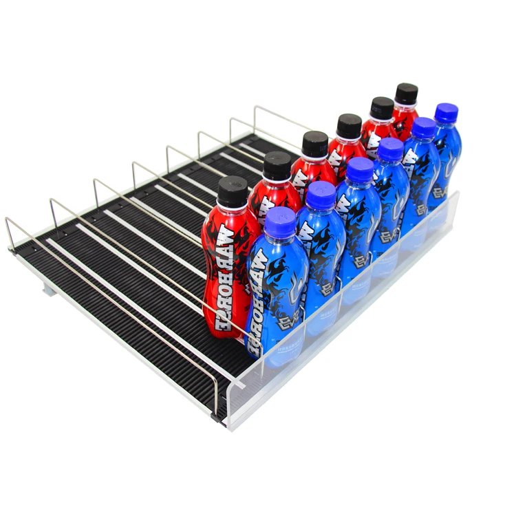 Foldable Shelf Pusher for Vending Machine Refrigerator Sliding Retail Store Display Roller Rack