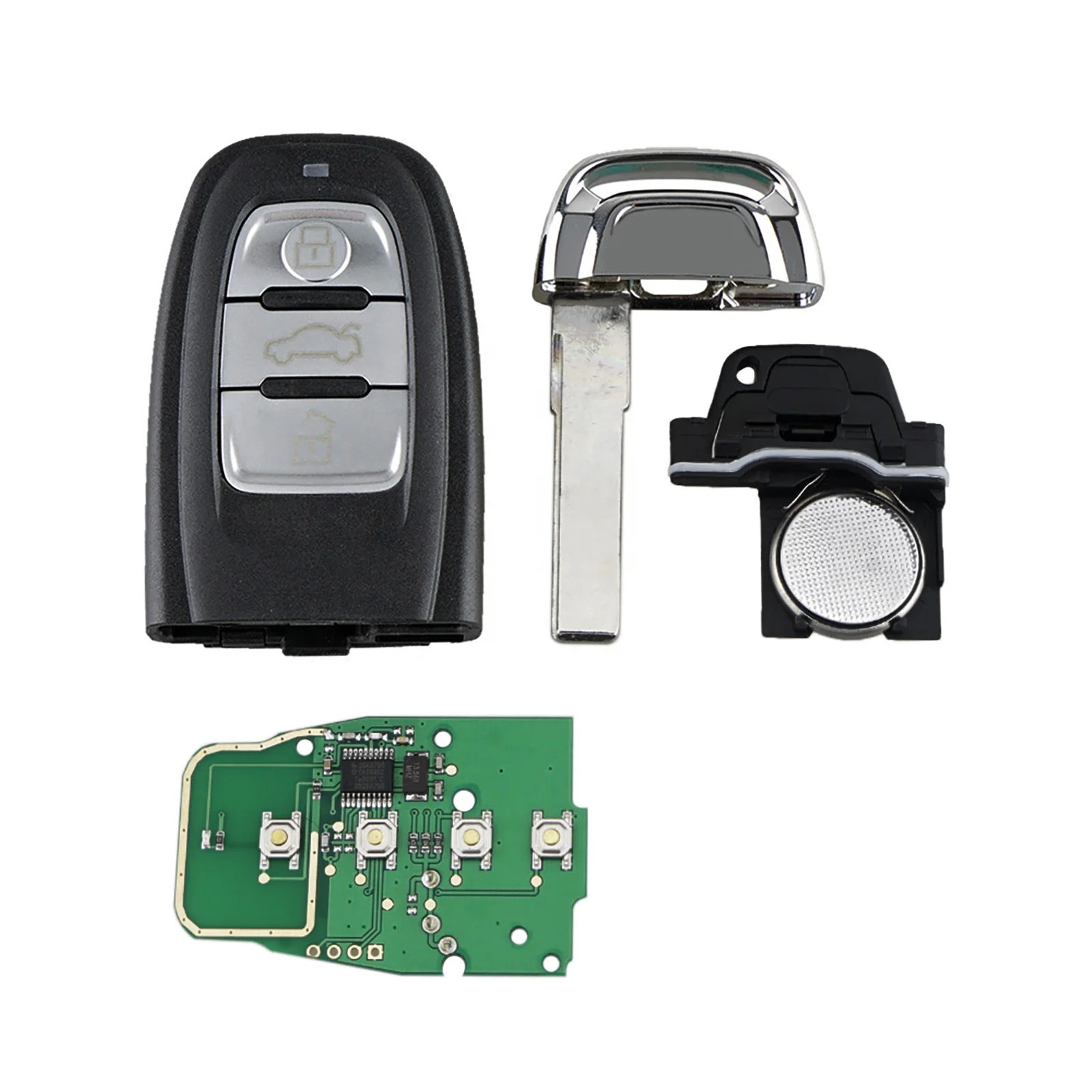 3 Buttons 434MHz Keyless Entry Fob Smart Car Key Remote for 2008-2014 Audi A4 A5 Q5