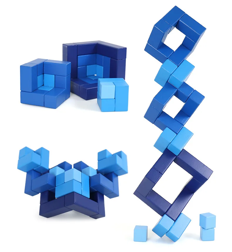 ODM Children'S Early Education Assembled Wooden Block Puzzle Toys