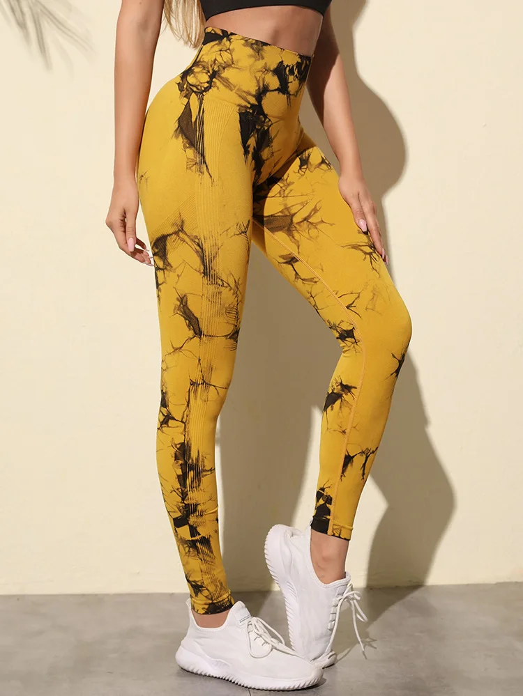 Gc Free Sample Fitness Printed Leggings For Women Tie Dye Leggings For ...