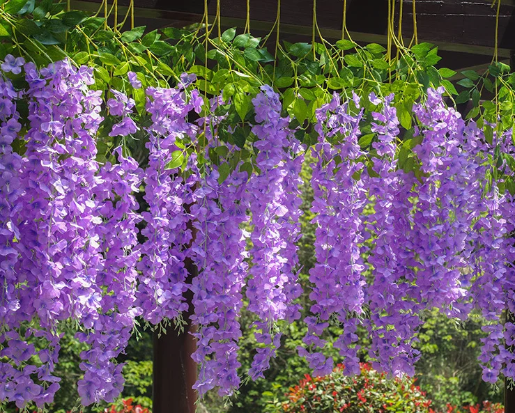 Factory Flower Artificial Wisteria Flower For Wedding Shopping Mall