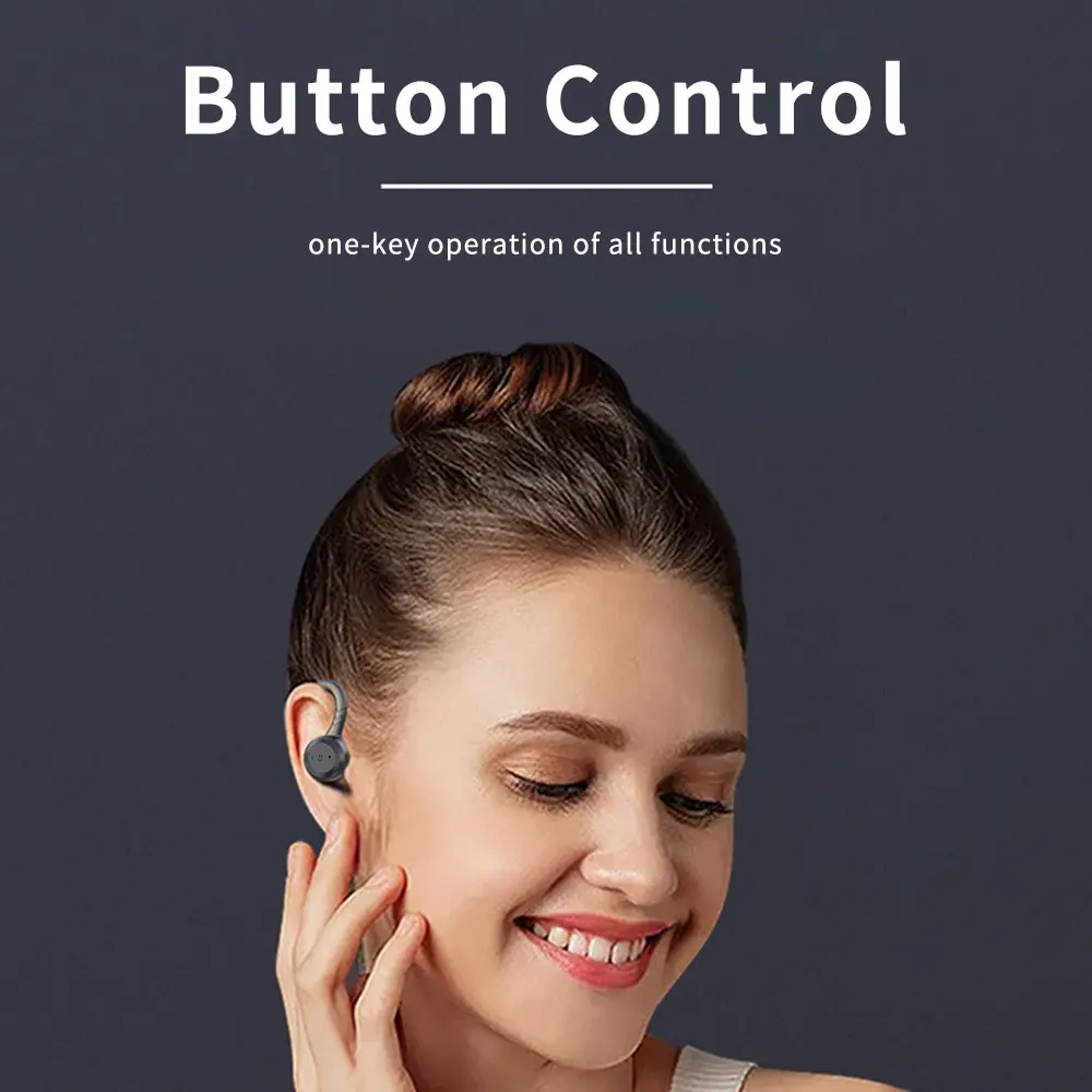 BE1034 Blue Tooth Earbuds IPX7 Waterproof Sport Headset Totally 25 Hours Battery Life Stereo Sound Effect Ear Hook Earphones