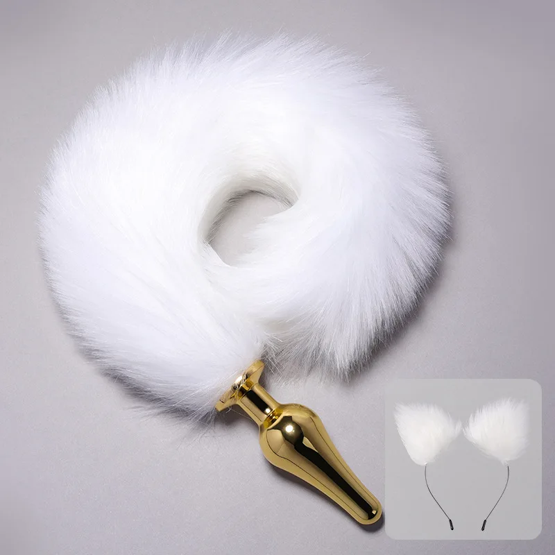 Hot Selling fox Tail Cosplay Kit Long Metal Anal Plug Butt Plug Set Sex  Toys Anal Anal Plug Tail for Couples