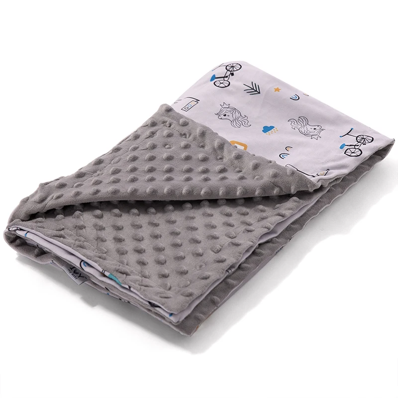 Neutral, Soft Lightweight Micro Fleece Blanket with Double Layer, Dotted Backing, Breathable Receiving Blanket manufacture