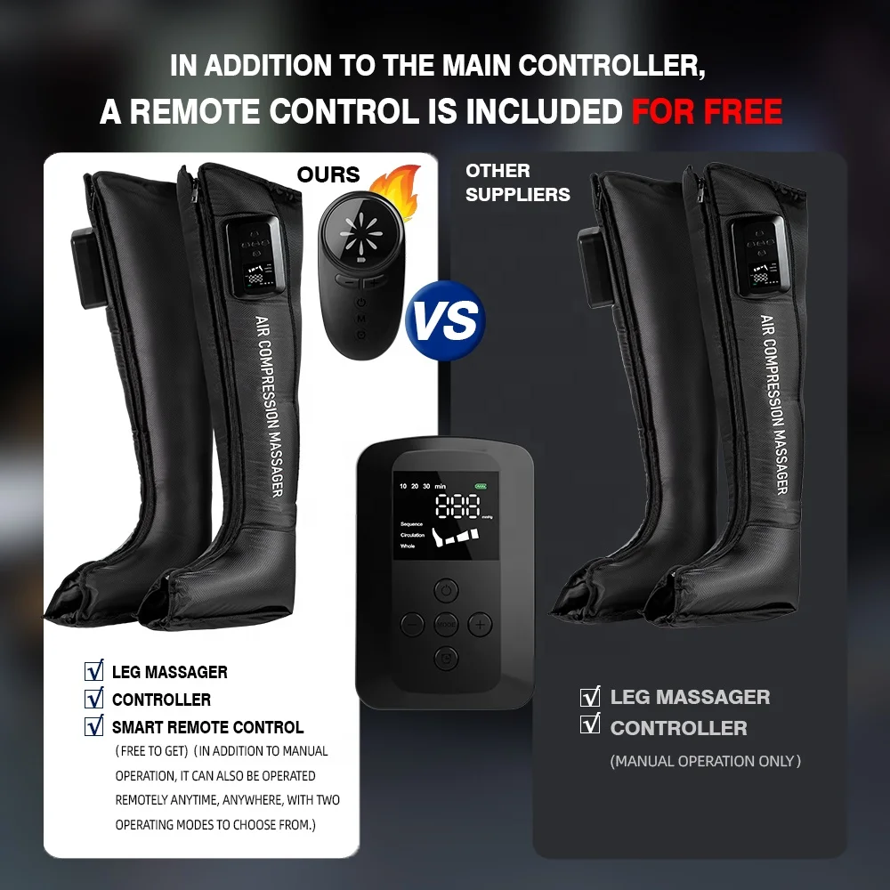 Source Manufacturer 510K Air Leg Compression Boots for Athlete Relief Muscle Leg Compression Recovery Air Leg Compression Boots