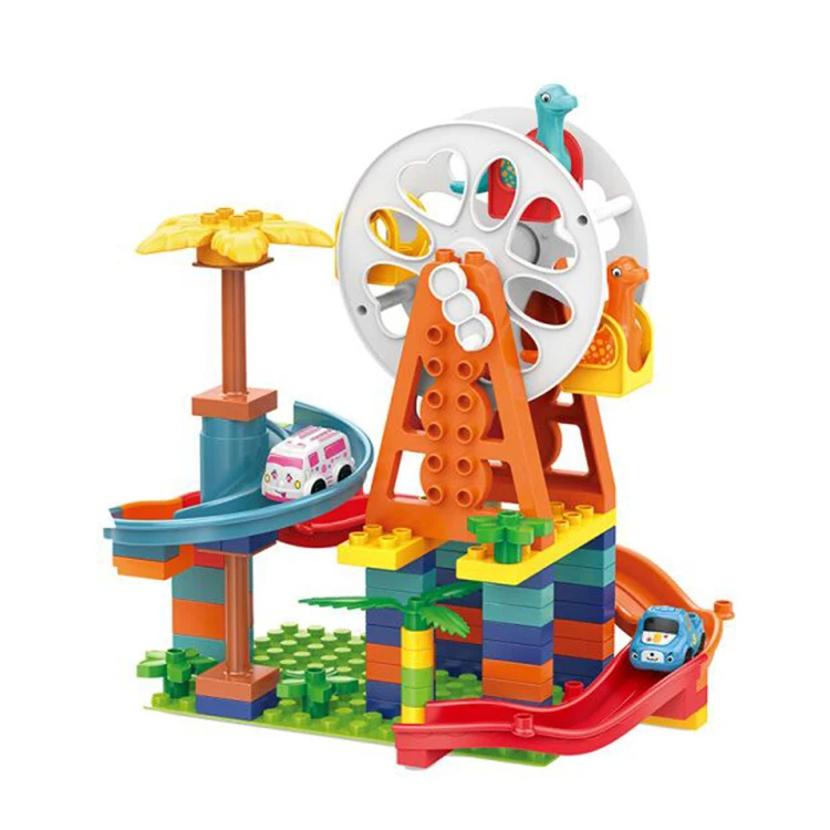 Train Track Building Blocks Model Toys 57PCS Track Bricks Block Series Kids Creative Large Building Blocks Toy