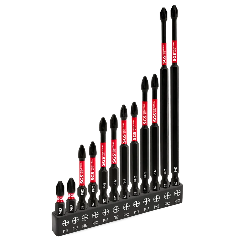 MOYOTEC PH2 S2 Battery-Powered Impact Bits Screwdriver Set 50mm 75mm 150mm Stainless Steel Hard Case
