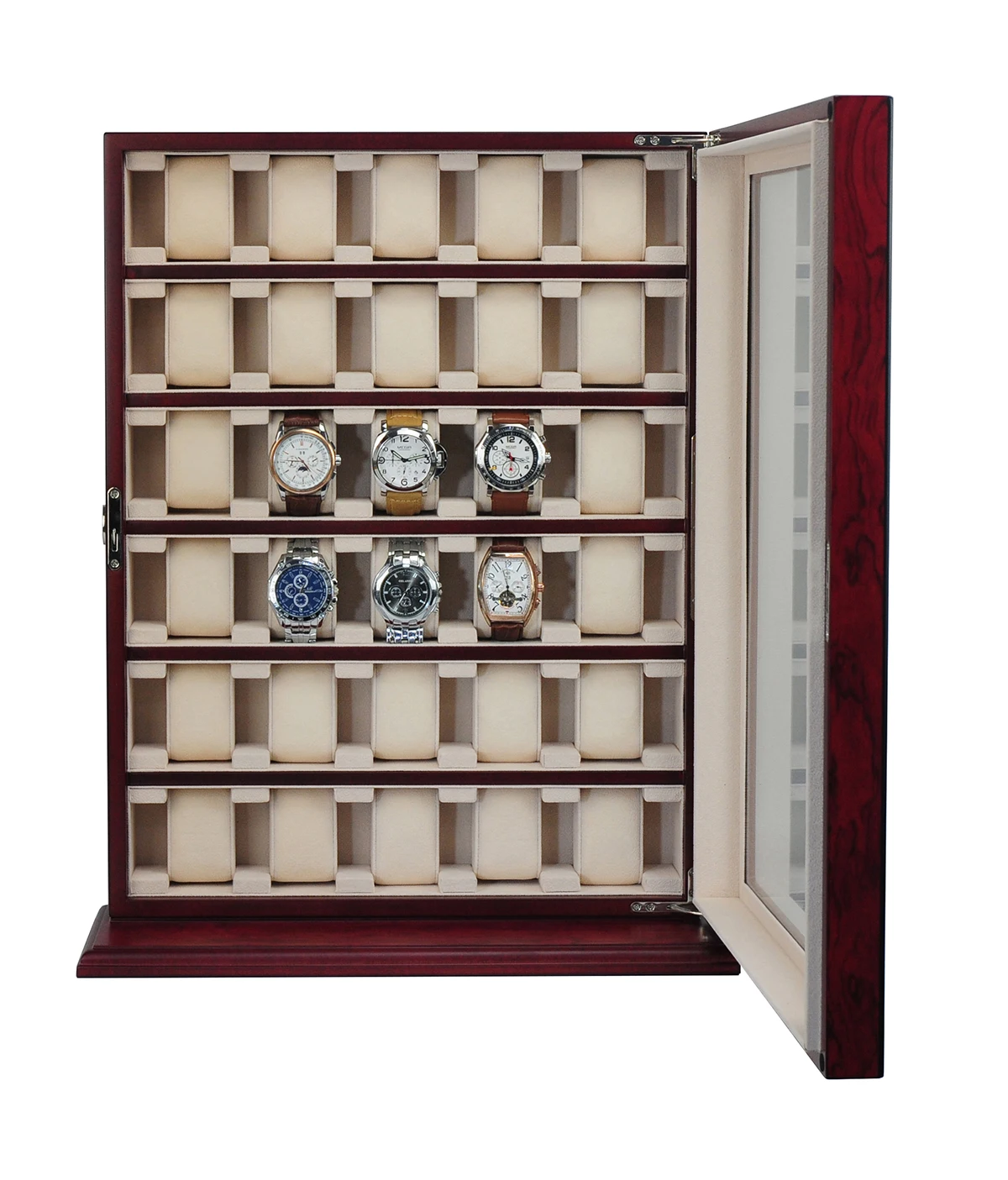 30 ct wooden glass watch display Alibaba