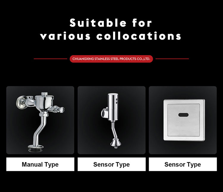 Customized 304 Stainless Steel Male Urinal Triangle Wall Hung Corner