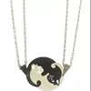 Black and white round cat stainless steel o-shape chain 45+5cm
