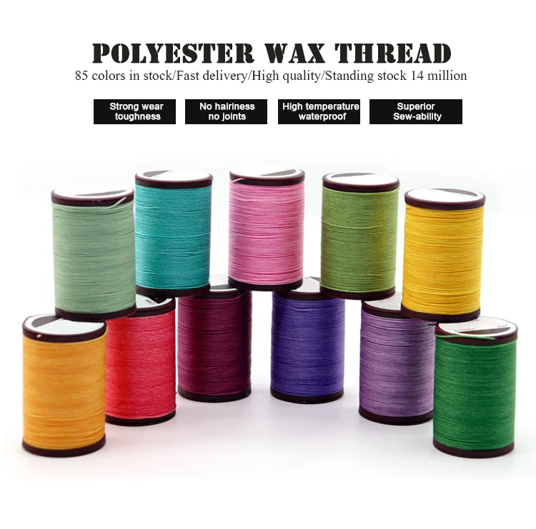 product 110 meters 100 polyester diy handmade sewing weaving thread 065mm round waxed thread for jewelry making findings-1