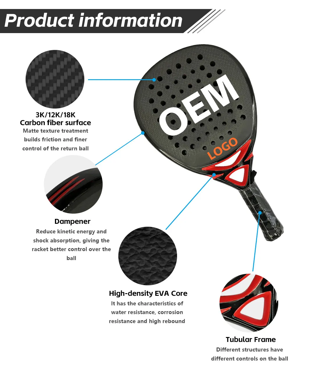 Professional Carbon Custom Beach Tennis Rackets Custom Beach Paddle ...