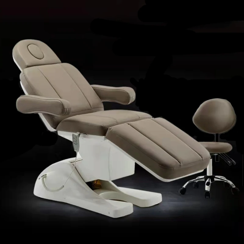 Latest Modern Adjustable Massage Table Brown Electric Lash Tech Bed Aesthetic Clinic Bed Beauty Salon Furniture 190*83*66cm *