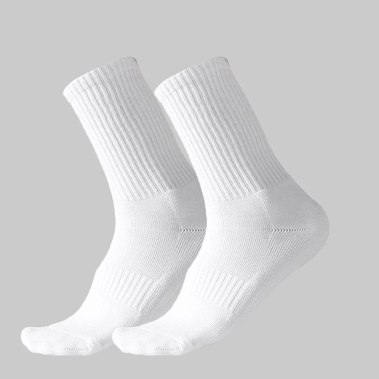 For Cotton Terry Mid-Calf Sports Basketball Socks Solid Color Logo Processing Breathable Men’s Sweat-Absorbing Anti-Friction preview 3