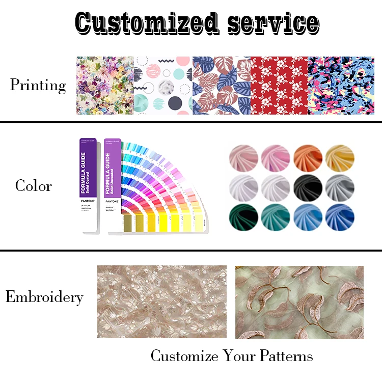Wholesale Price Chiffon Printed Fabric Custom Pattern Fashion Woman Flowers Long Dress Fabric Printed Chiffon Fabric