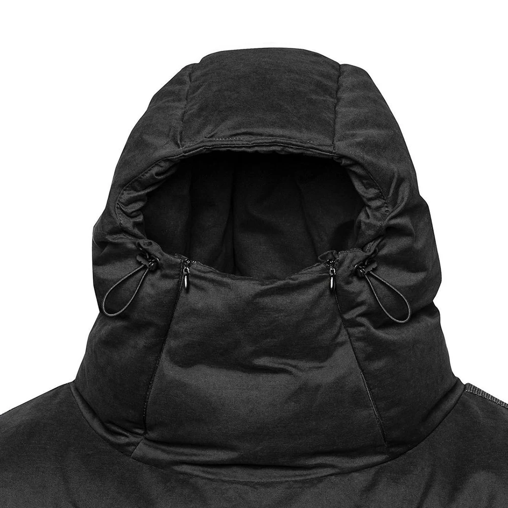 Streetwear Waterproof Men's Bubble Down Coats Blank Custom Multi Pockets Outdoor Black Winter Puffer Jacket For Men_voghion.com