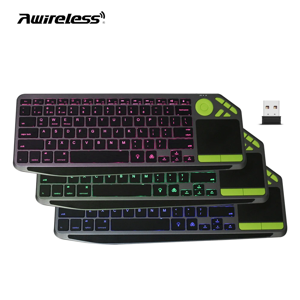 Custom Thai Arabic Language Backlit Plastic 2.4G Wireless TV Keyboard bluetooth Wireless Keyboard for Smart Tv Pc Tablet