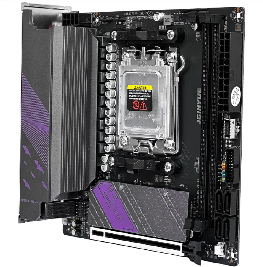 JGINYUE B650I Night Devil AM5 Mini-ITX Motherboard Supports 7500F