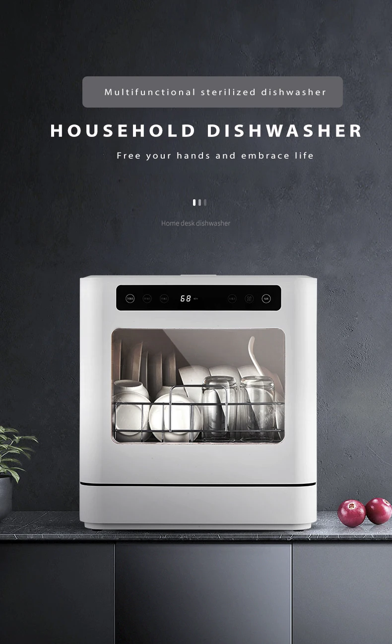 Complete Portable Countertop Dishwasher With Builtin Water Tank,5