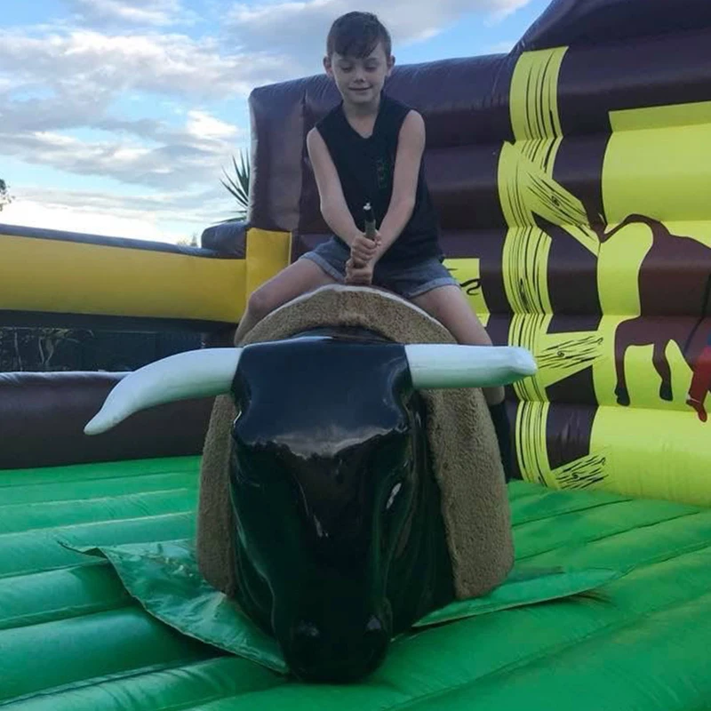 Outdoor Inflatable Interactive Games Mechanical Bucking Bull Rodeo Bull for Carnival
