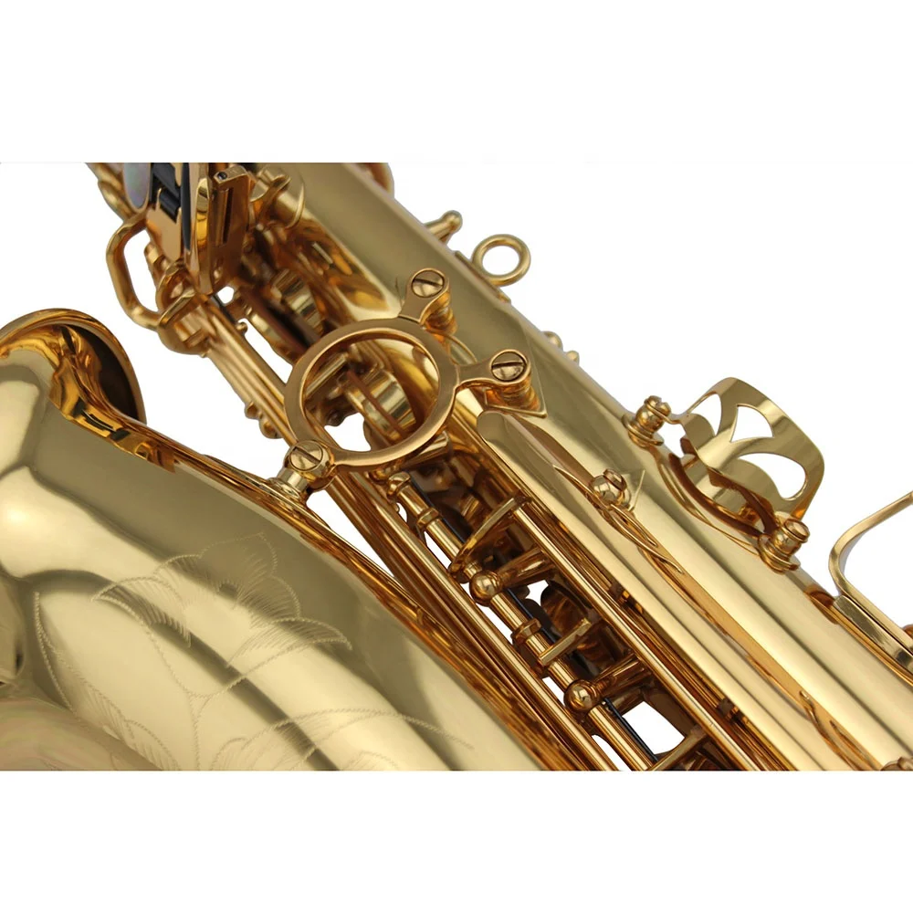 されたイノ⒍ 高級クラシック構造ゴールドラッカーアルトサックス Saxophone Tone Eb High Pitch F Key