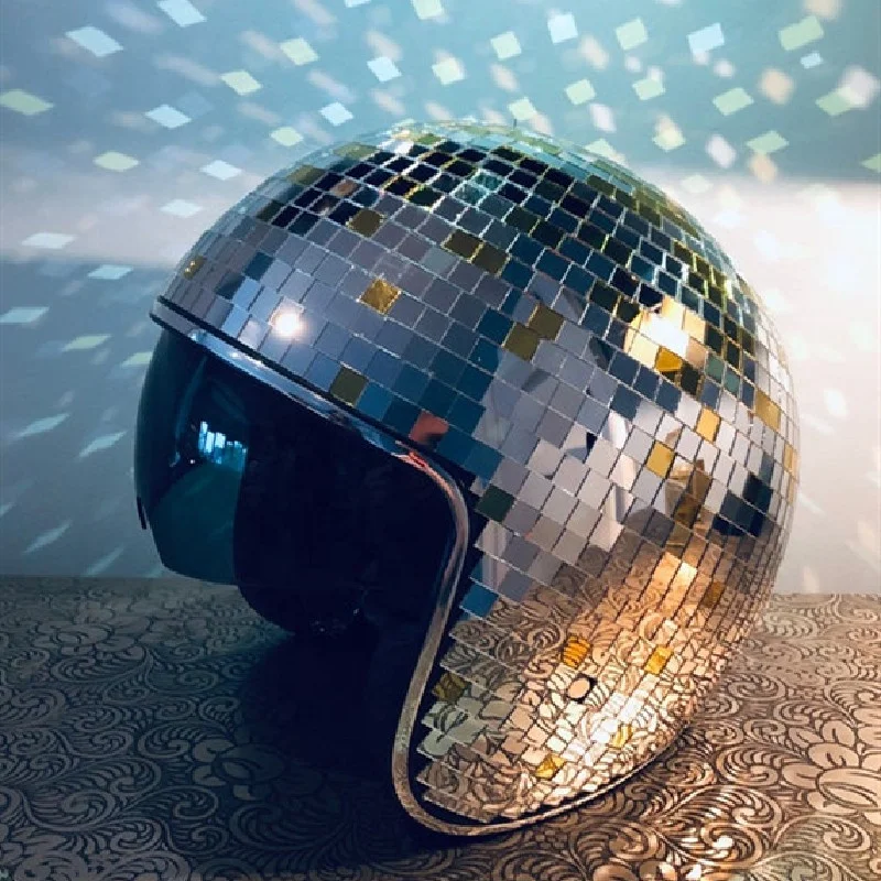 disco spiegel kugel helm spiegel kostüm für dj nachtclub musical festival  dance party spiegel mann show