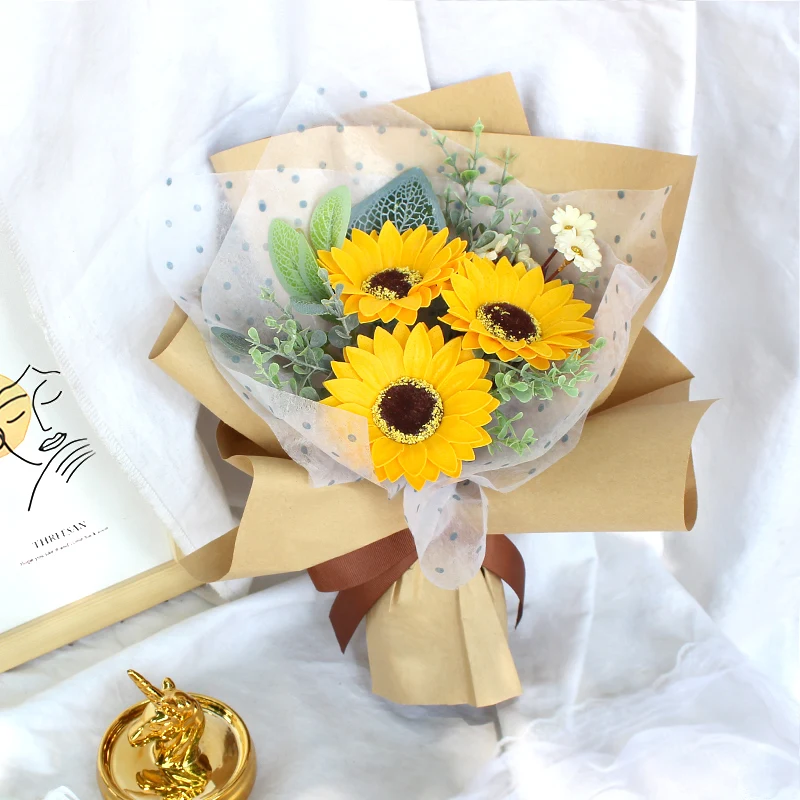 Sunflower with Korean Wrapping Paper